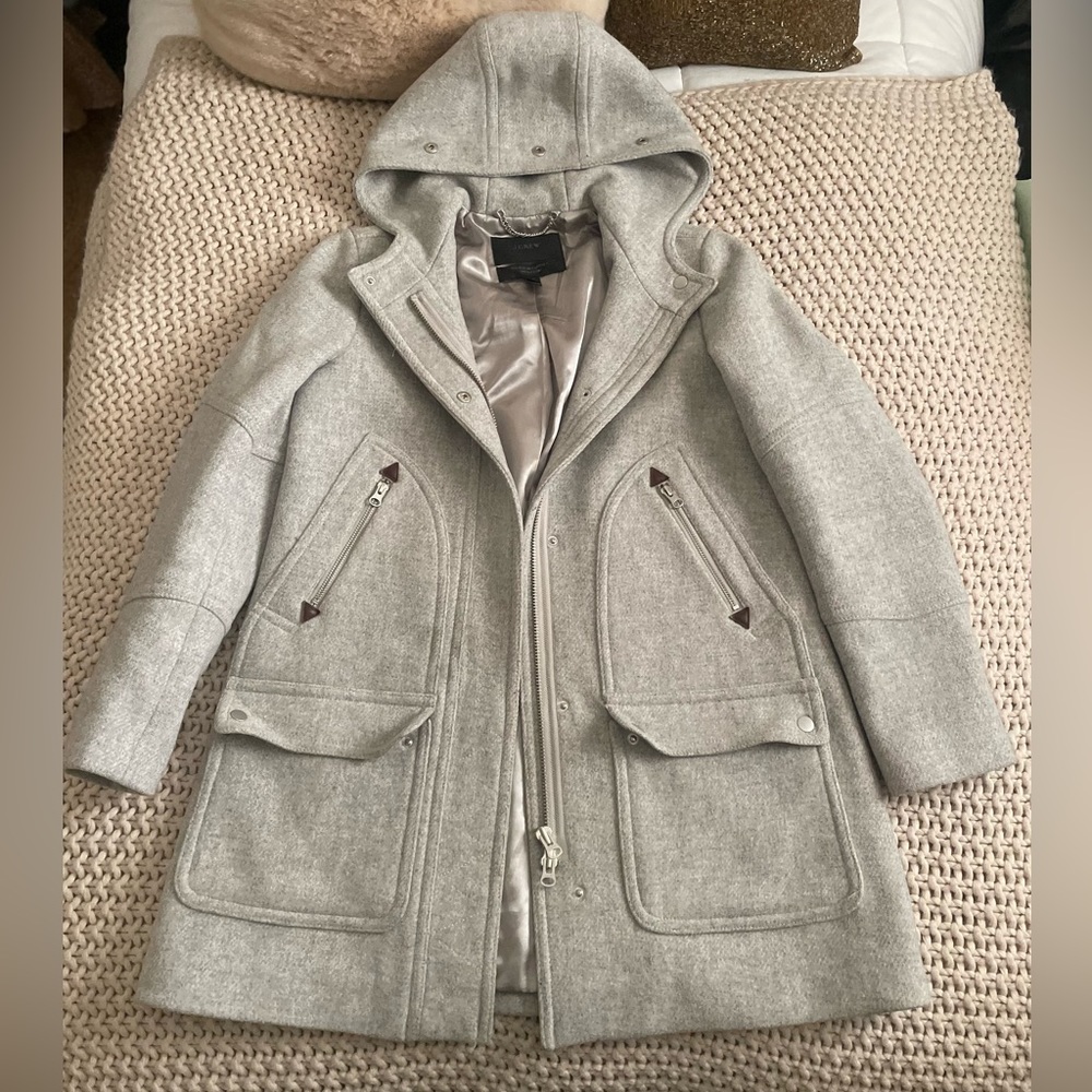 J. Crew Chateau Parka Stadium Cloth by Nello
Gori in Heather Dusk Grey